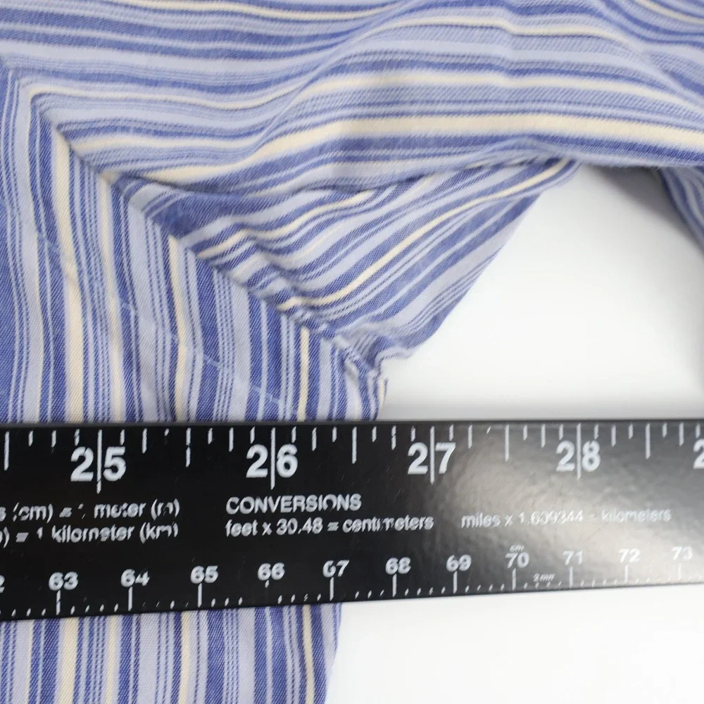 Polo Ralph Lauren Button Down‎ Shirt Blue Striped Jerome Cotton Mens L